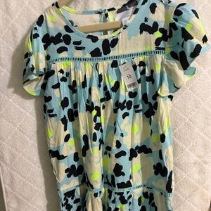 Rockets of Awesome Girl's lightweight cotton blend shift dress size 10 new with